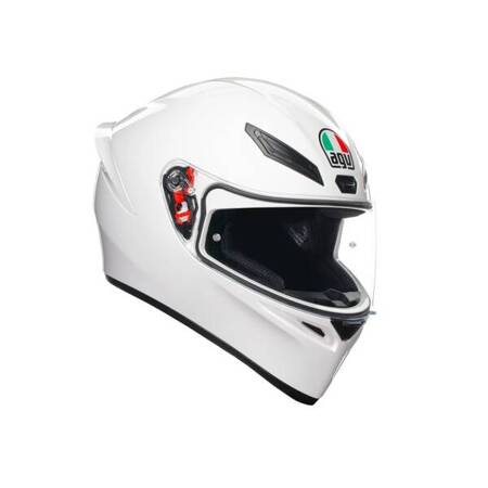 KASK MOTOCYKLOWY AGV K1 S BIAŁY POŁYSK