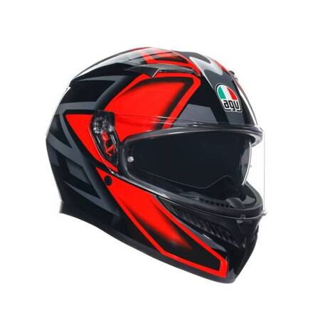 KASK MOTOCYKLOWY AGV K3 COMPOUND CZARNO/CZERWONY