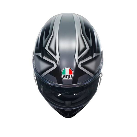 KASK MOTOCYKLOWY AGV K3 COMPOUND CZARNY/SZARY MAT