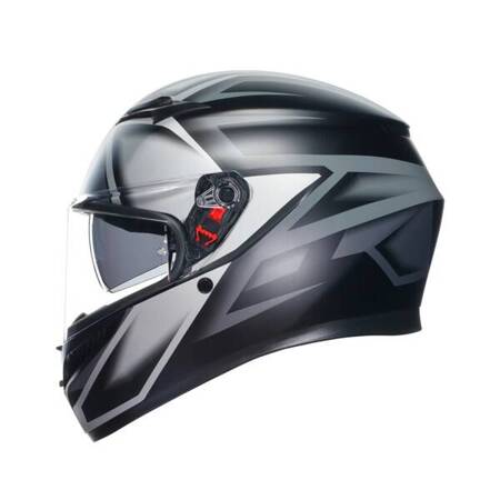 KASK MOTOCYKLOWY AGV K3 COMPOUND CZARNY/SZARY MAT