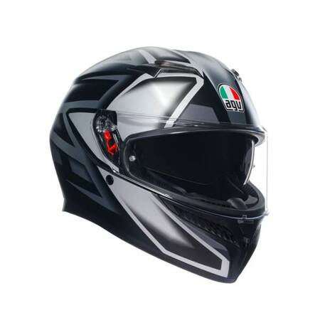 KASK MOTOCYKLOWY AGV K3 COMPOUND CZARNY/SZARY MAT