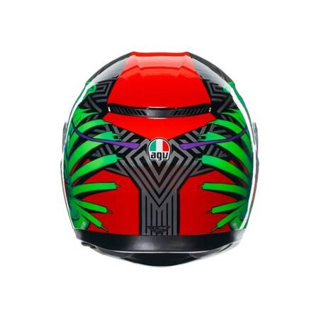 KASK MOTOCYKLOWY AGV K3 KAMELEON CZARNO/CZERWONO/ZIELONY