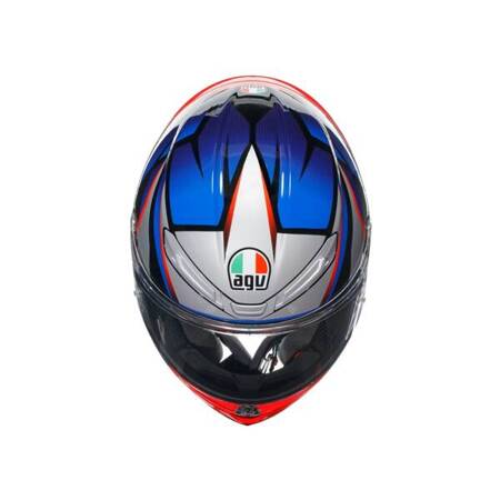 KASK MOTOCYKLOWY AGV K6 S SLASHCUT CZARNO/NIEBIESKO/CZERWONY