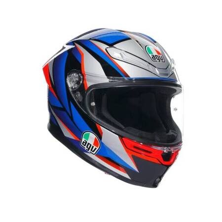 KASK MOTOCYKLOWY AGV K6 S SLASHCUT CZARNO/NIEBIESKO/CZERWONY