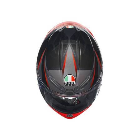 KASK MOTOCYKLOWY AGV K6 S SLASHCUT CZARNO/SZARO/CZERWONY