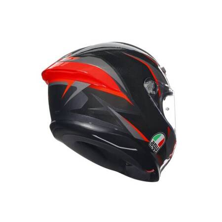 KASK MOTOCYKLOWY AGV K6 S SLASHCUT CZARNO/SZARO/CZERWONY