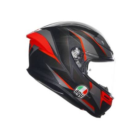 KASK MOTOCYKLOWY AGV K6 S SLASHCUT CZARNO/SZARO/CZERWONY