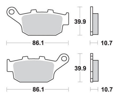 KLOCKI HAMULCOWE SBS 614 LS