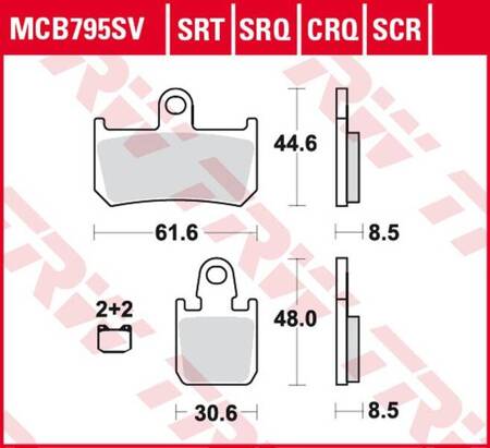 KLOCKI HAMULCOWE TRW LUCAS MCB795CRQ