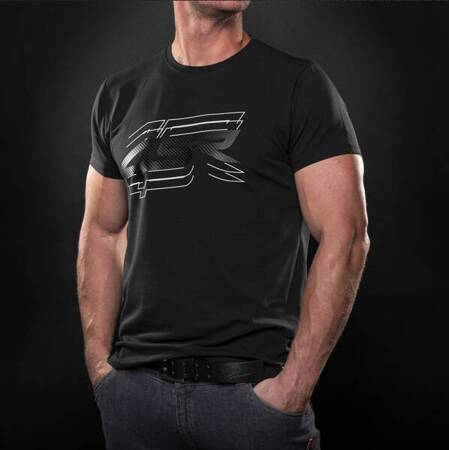 KOSZULKA MĘSKA T-SHIRT 4SR CARBON BLACK