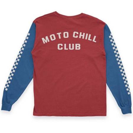 KOSZULKA Z DŁUGIM RĘKAWEM BROGER MOTO CHILL CLUB RED/BLUE/WHITE