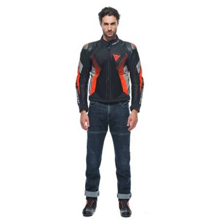 KURTKA MOTOCYKLOWA DAINESE SUPER RIDER 2 ABSOLUTESHELL CZARNO/SZARA/CZERWONA-FLUO