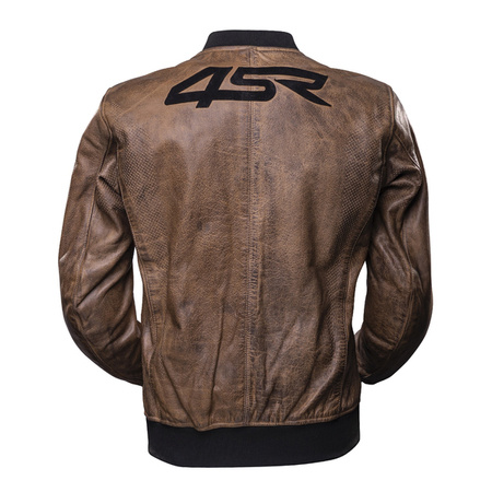 KURTKA MOTOCYKLOWA SKÓRZANA 4SR BOMBER JACKET BROWN PATINA