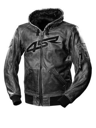 KURTKA MOTOCYKLOWA SKÓRZANA 4SR HOODIE JACKET