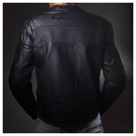 KURTKA MOTOCYKLOWA SKÓRZANA 4SR HOOLIGAN - BLACK VELVET