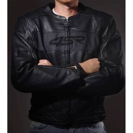 KURTKA MOTOCYKLOWA SKÓRZANA 4SR HOOLIGAN - BLACK VELVET