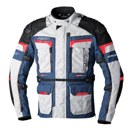 KURTKA TEKSTYLNA RST ADVENTURE-X SILVER/DARK BLUE/RED