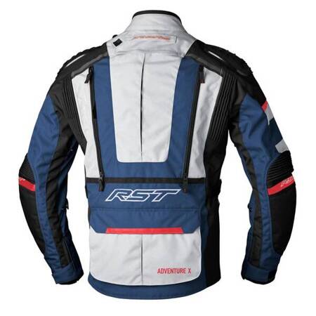 KURTKA TEKSTYLNA RST ADVENTURE-X SILVER/DARK BLUE/RED