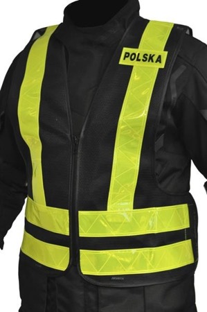 Kamizelka Odblaskowa Ozone Polska Black/Fluo Yellow