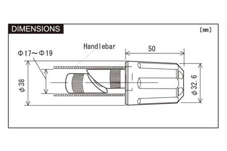 Końcówka kierownicy  HEAVY WEIGHT REVOLVER m8 czarny