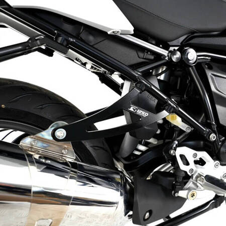 MOCOWANIE WYDECHU + ZAŚLEPKA PODNÓŻKA RG RACING BMW R1250 R/RS19- BLACK