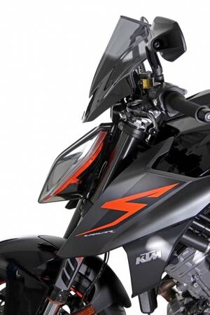 MRA Szyba motocyklowa KTM 1290 SUPER DUKE R, KTM SUPERDUKE, 2017-2019, forma NRM, przyciemniana