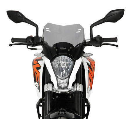 MRA Szyba motocyklowa KTM DUKE 125, , -2016, forma S, czarna