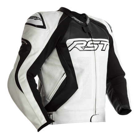 Motocyklowa Kurtka Skórzana RST Tractech Evo 4 CE Black/White/Black (2357)