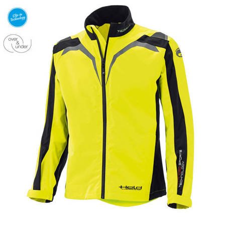 Motocyklowa Kurtka Tekstylna Lady Rainblock Top Black/Flou Yellow