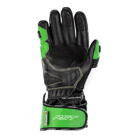 Motocyklowe Rękawice Skórzane RST Tractech Evo 4 CE Green/Black/Black (2666)