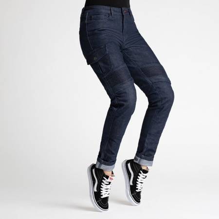 Motocyklowe Spodnie Jeansowe Broger Ohio Lady Raw Navy