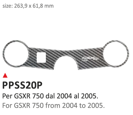 ONEDESIGN Naklejka na półkę kierownicy Suzuki GSXR 750 2004/2005