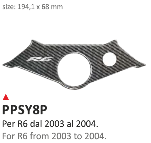 ONEDESIGN Naklejka na półkę kierownicy Yamaha R6 2003/2004