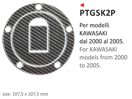 ONEDESIGN naklejka na wlew paliwa Kawasaki 2000/2005