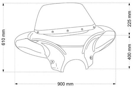 Owiewka CA Batwing do Harley-Davidson Sportster Iron XL883N / XL883N Przezroczysty (W) EH0009W