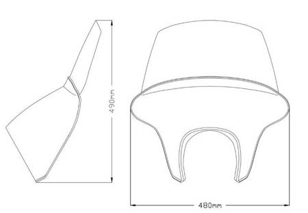 Owiewka PUIG Batwing SML do Honda CMX1100 Rebel 21-22 (Touring) Lekko przyciemniany (H) 21068H