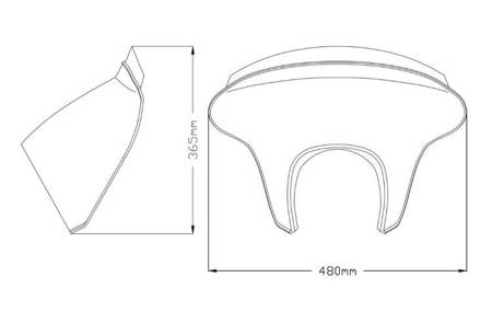 Owiewka PUIG Batwing SML do Honda CMX1100 Rebel 21-24 (Sport) Przezroczysty (W) 21067W