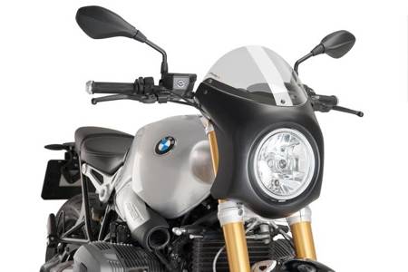 Owiewka PUIG Retrofairing do BMW R Nine T 14-22 (czarna) Lekko przyciemniany (H) 9160H