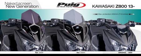 Owiewka PUIG do Kawasaki Z800 13-16 Żółty (G) 6401G