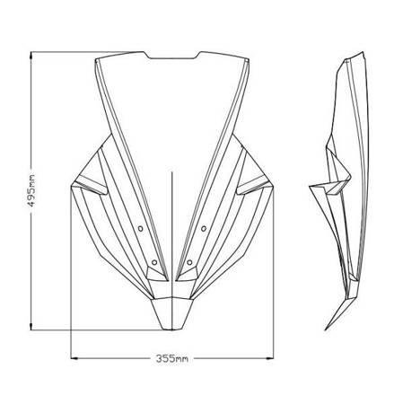 Owiewka PUIG do Yamaha MT-10 22 (Touring) Mocno przyciemniany (F) 21362F