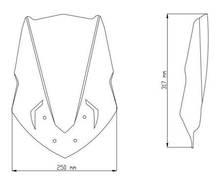 Owiewka PUIG do Yamaha MT-125 14-19 Czerwony (R) 7654R