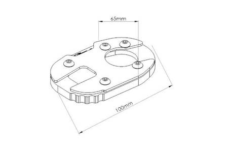 POSZERZENIE STOPKI BOCZNEJ DO MT-07 / TRACER / XSR