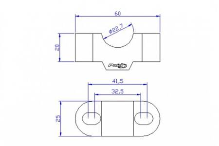 Podwyższenie kierownicy PUIG uniwersalne fi 29 mm (o 20 mm) Czarny (N) 3740N