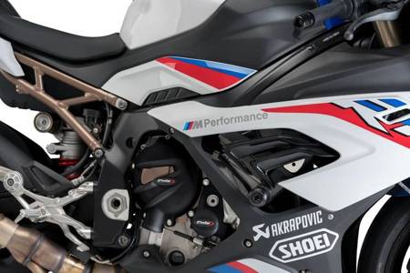 Pokrywy dekli silnika PUIG do BMW S1000R / S1000RR / S1000XR (po 2019) Czarny (N) 20215N