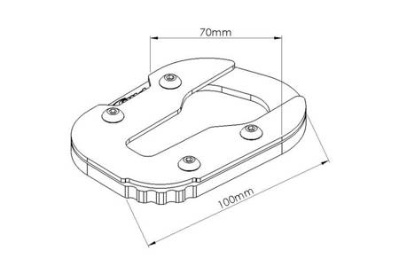 Poszerzenie stopki bocznej PUIG do BMW F900R / F900XR 20-22 Czarny (N) 20418N