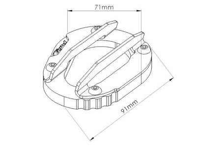 Poszerzenie stopki bocznej PUIG do Triumph Tiger 900 20-22 Czarny (N) 20459N