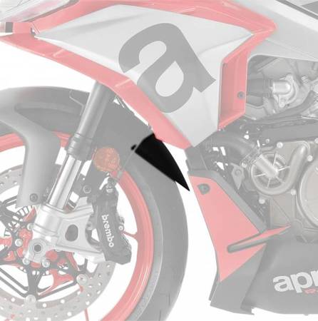 Przedłużenie błotnika do Aprilia RS660 / RSV4 / Tuono (przednie) Czarny (N) 21641N