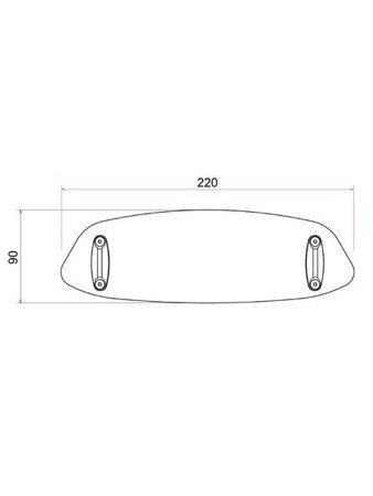 REGULOWANY DEFLEKTOR PUIG DO SZYB I OWIEWEK 23X9 CM (CLIP-ON)