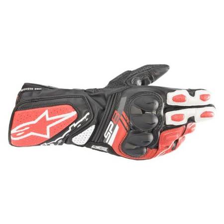 RĘKAWICE ALPINESTARS SP-8 V3 BLACK/WHITE/BRIGHT RED