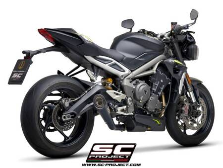 SC-Project tłumik końcowy S1 Matt Black tytan Triumph STREET TRIPLE 765 S - R - RS (2020 – 2022)